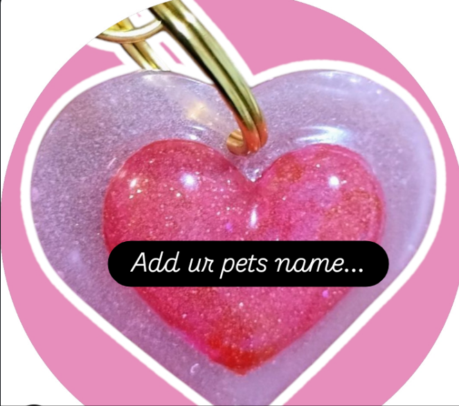 Beautiful 💖 Hot Pink and Light Purple 💜  Pet ID tag 🦄