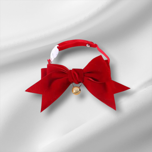 Red Bow Cat Collar