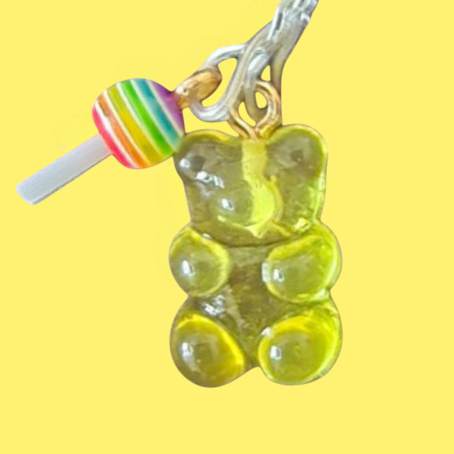 🩵💚💛🩷Colorful charms: Gummy Bears, colorful lollipops and bubble gum charm